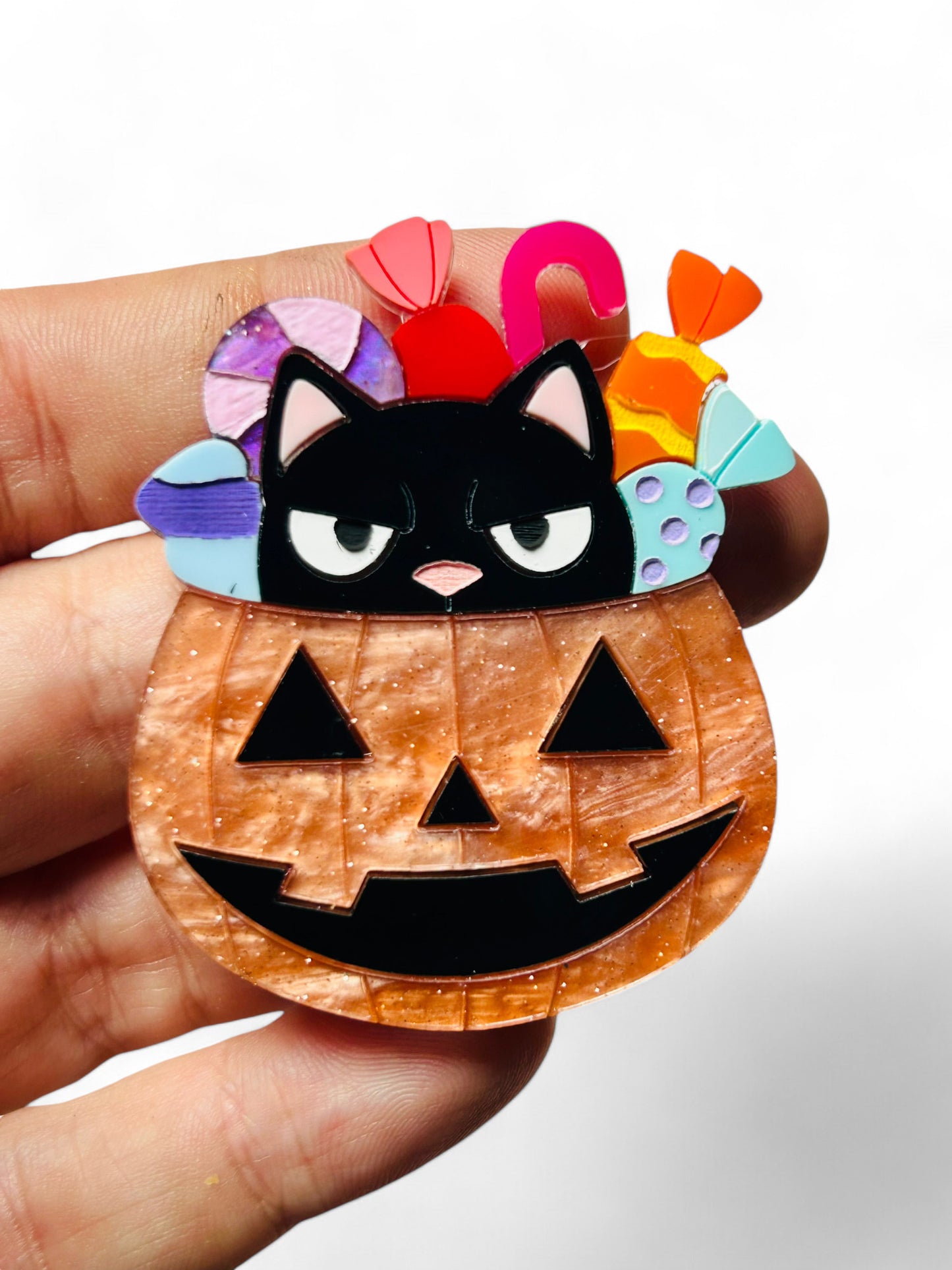 Halloween - Gatto Arrabbiato Nascosto nella Zucca