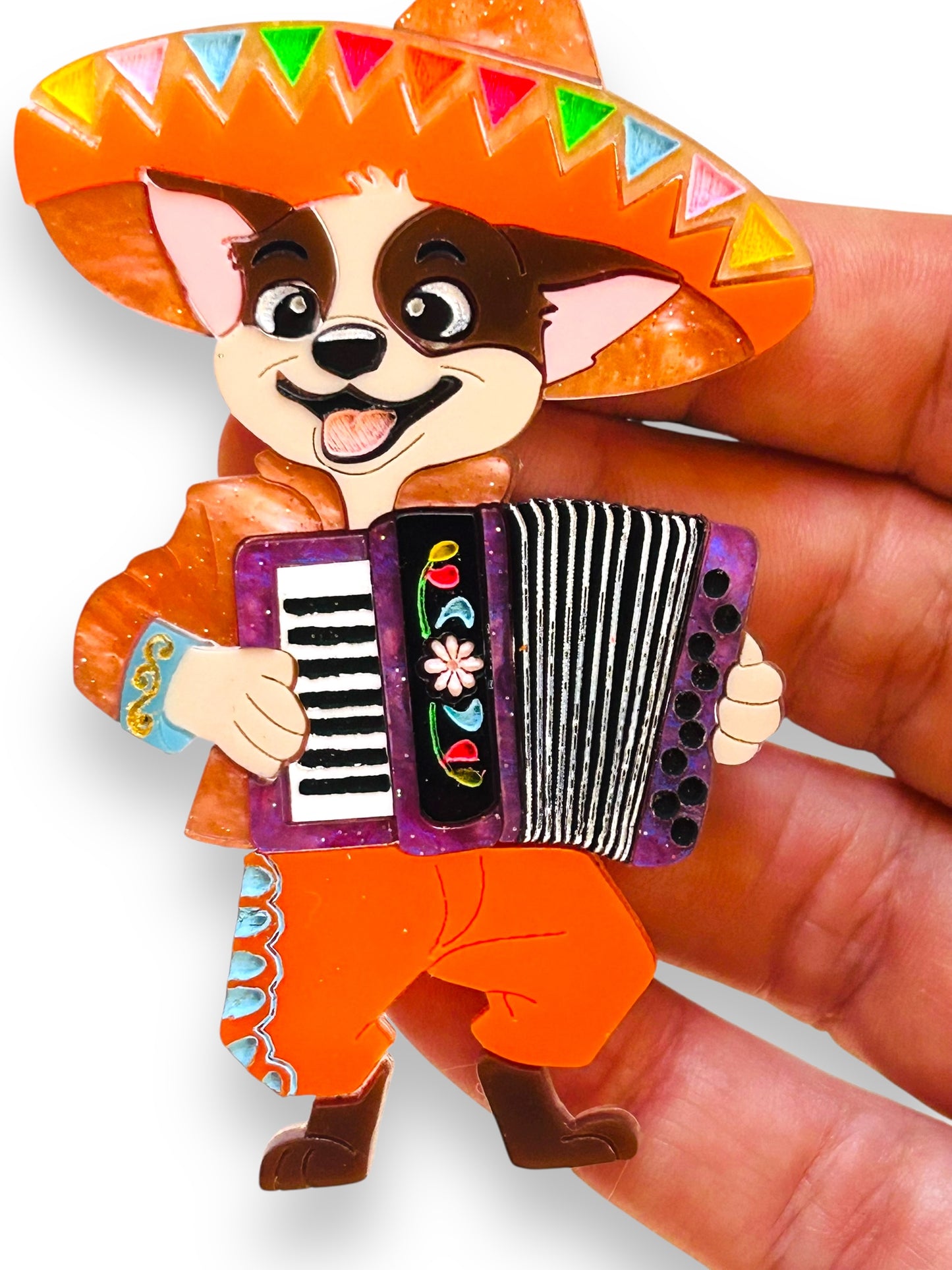 Mexico Lindo Y Querido - Spilla Mariachi Chihuahua con Fisarmonica