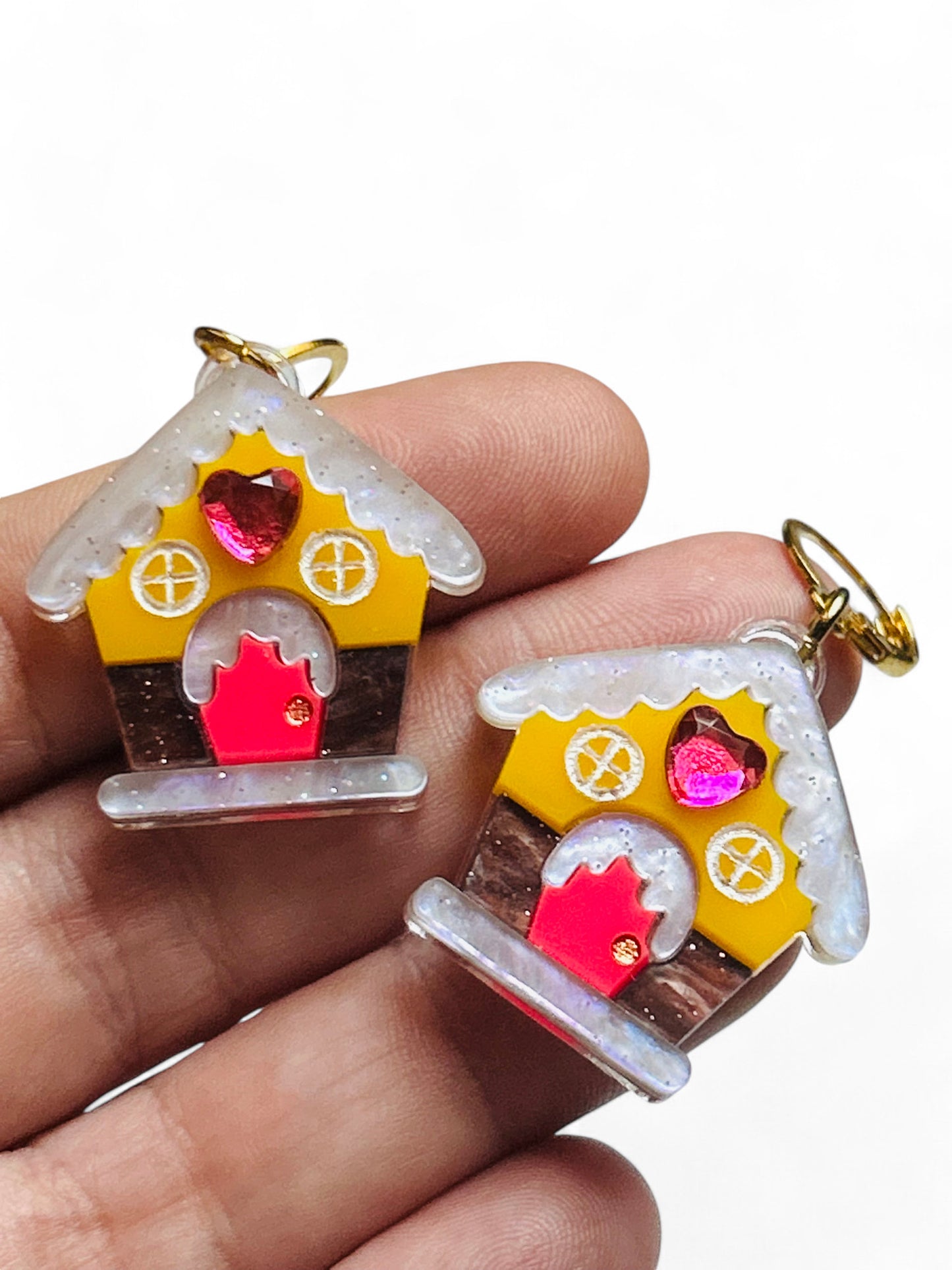 NEW! Orecchini "I PICCOLINI" - Mini Casina di Marzapane con Strass