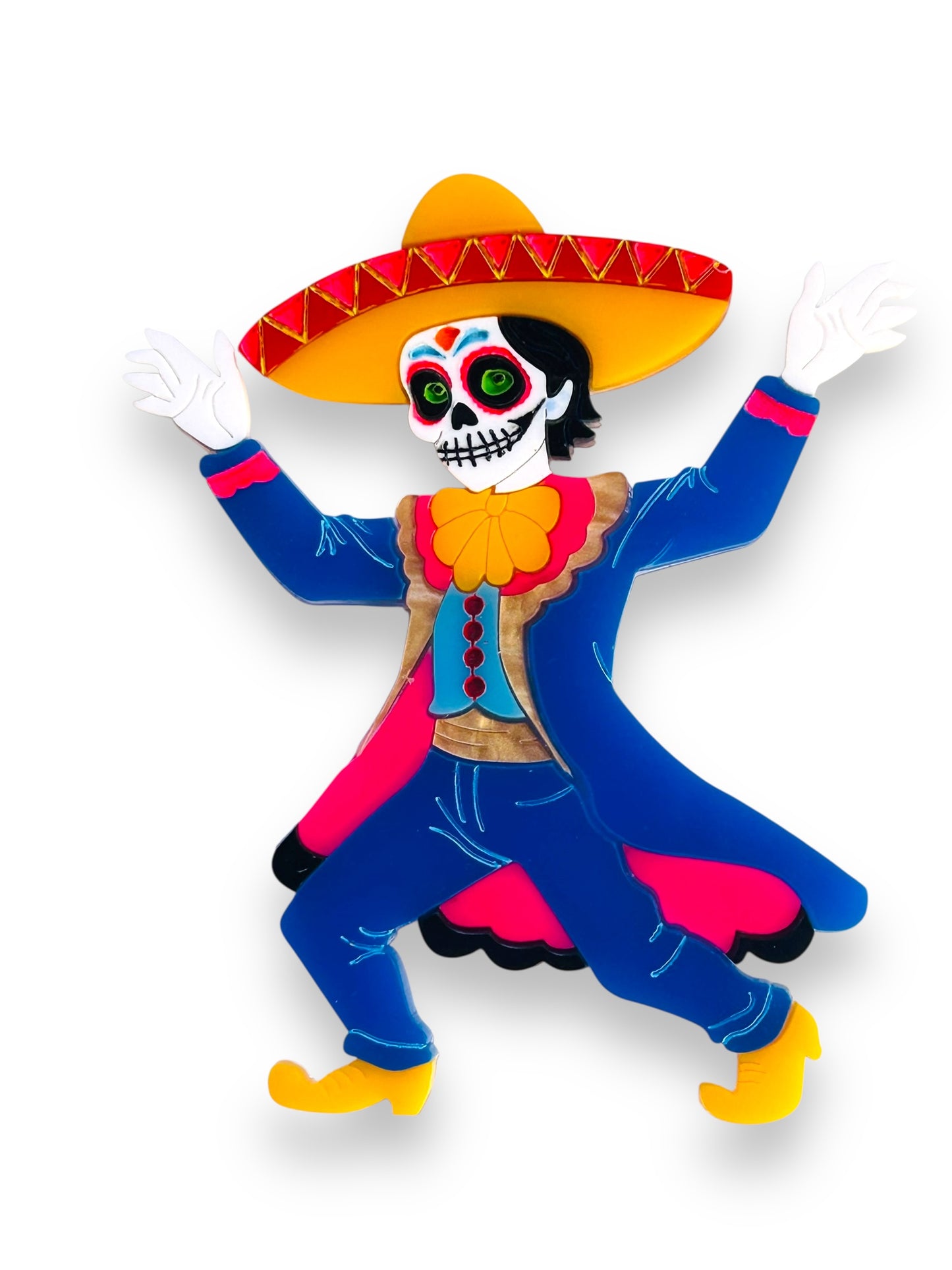 Mexico Lindo Y Querido - Spilla Calavera Catrino Ballerino