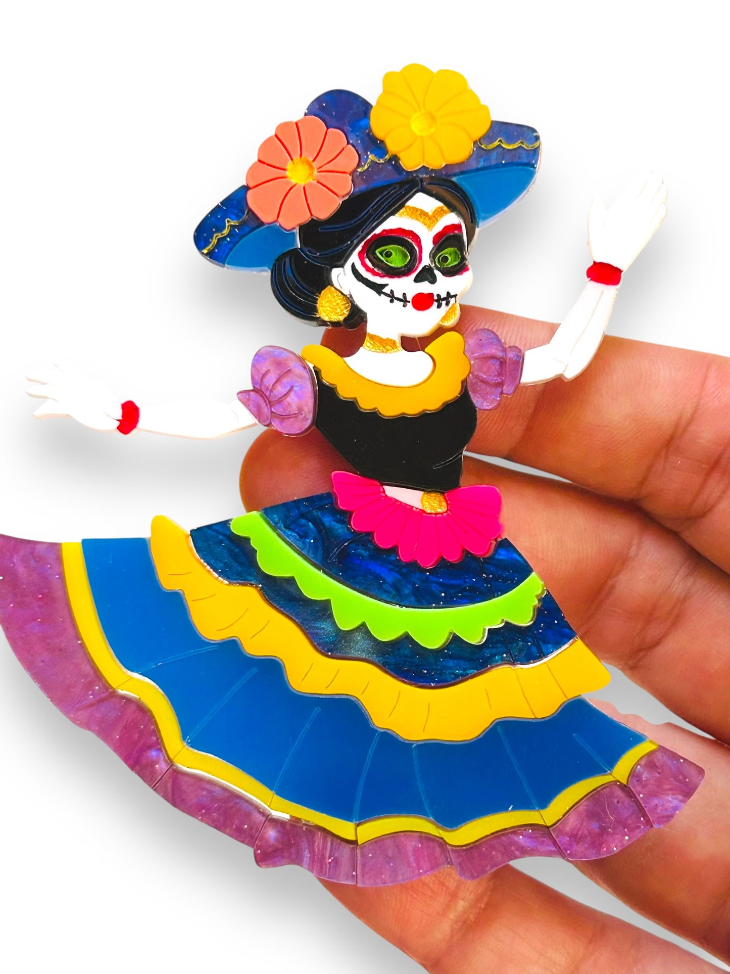 Mexico Lindo Y Querido - Spilla Calavera Catrina Ballerina