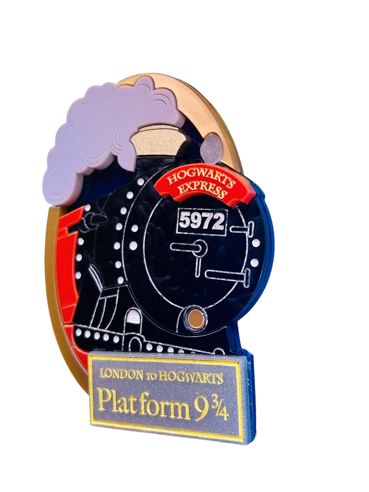 Magia & Stregoneria - Cornice dorata con Treno Magico