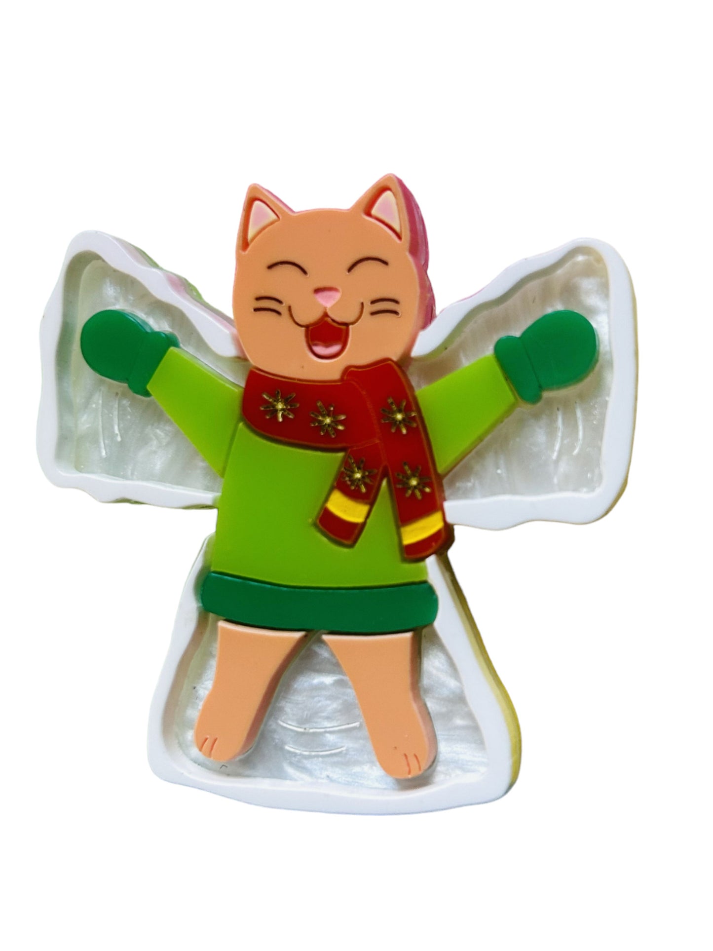 Meowy Christmas - Gatto Rosso Angelo di Neve