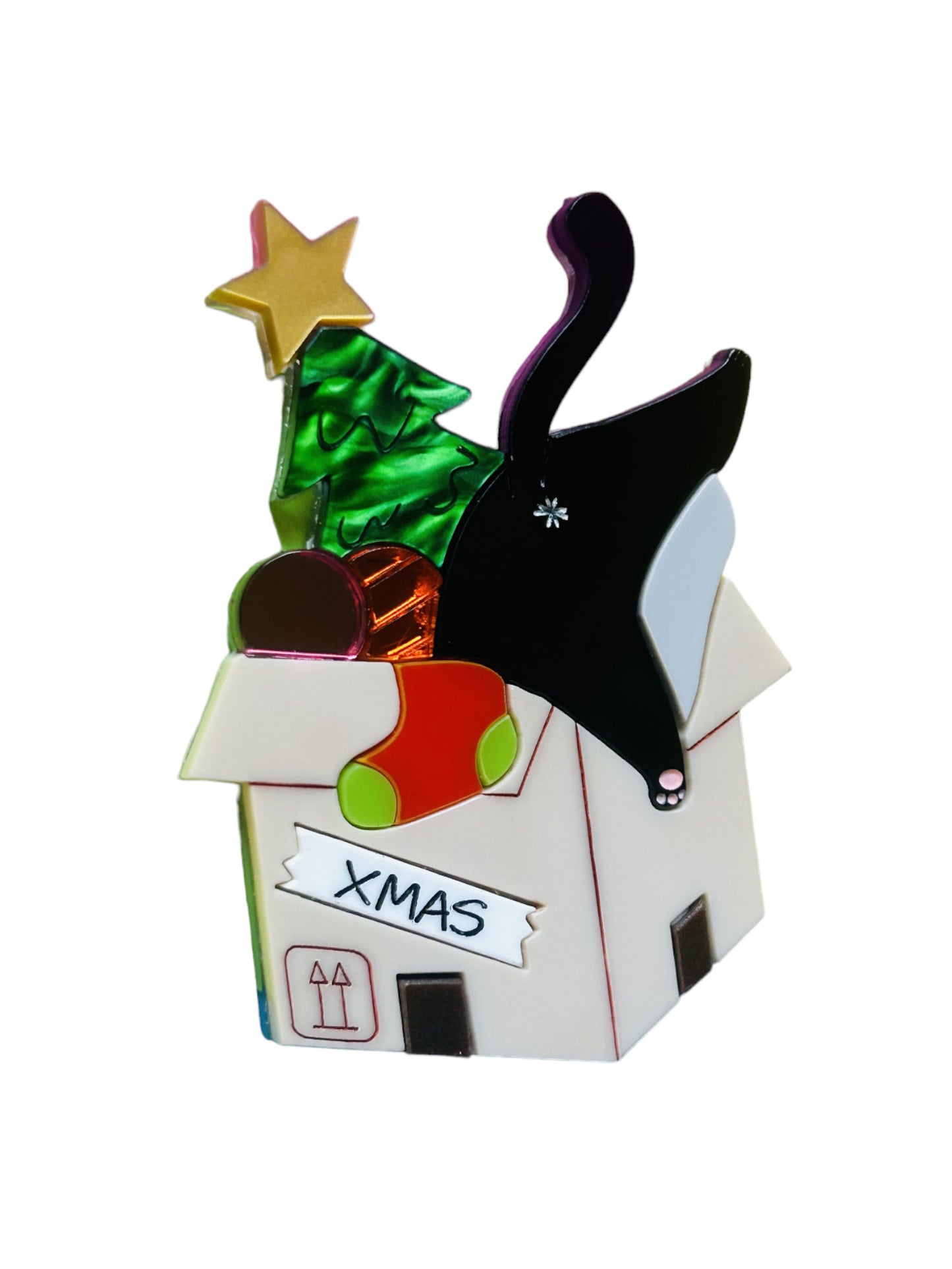 Meowy Christmas - Gatto dentro Scatola delle Decorazioni