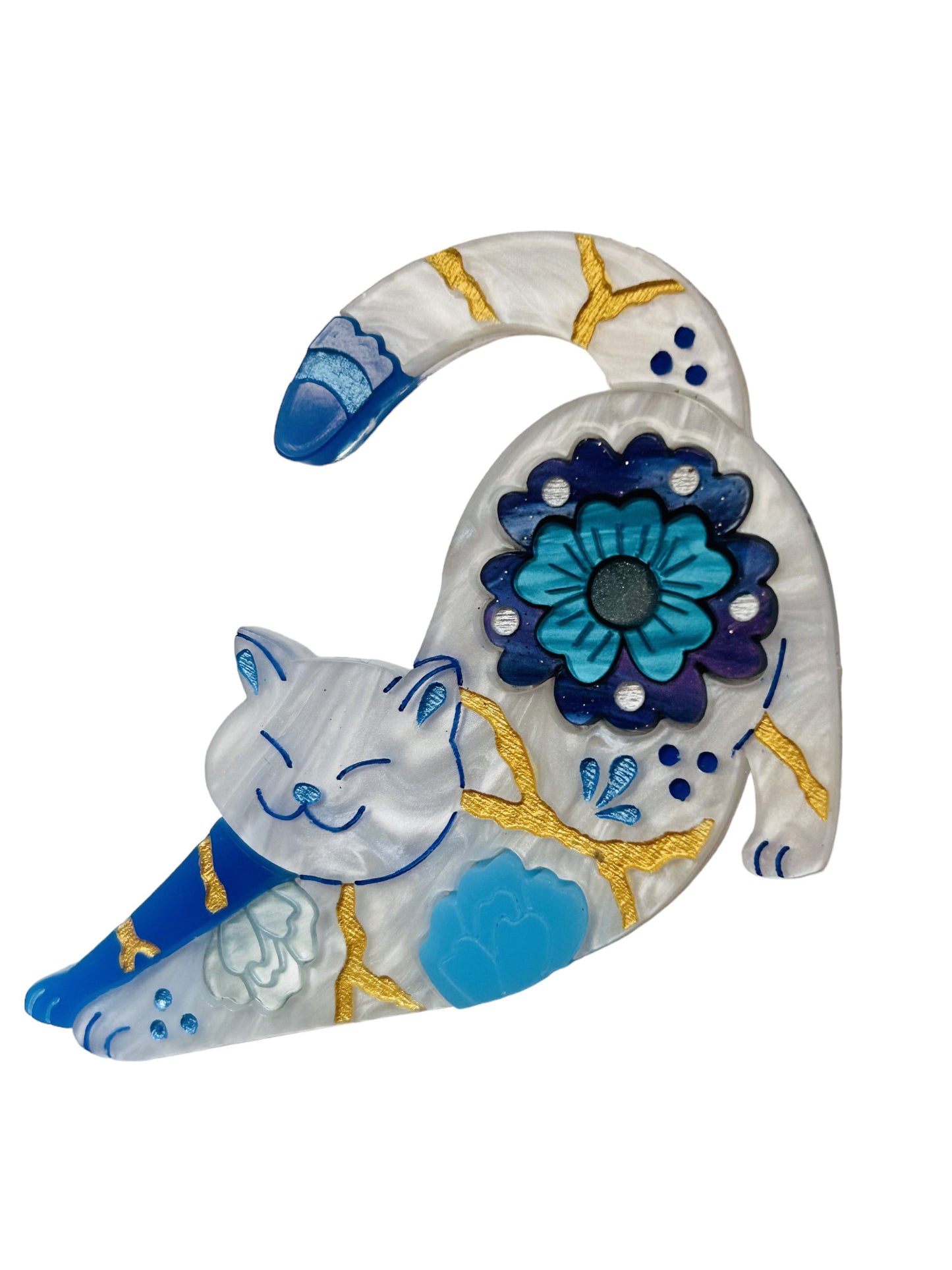 Animali di Porcellana - Gatto Stiracchiato