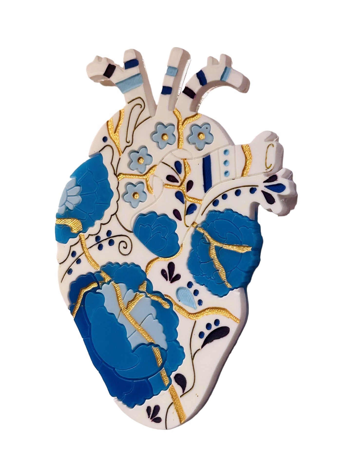 Cuori Anatomici - Kintsugi Bianco e Blu