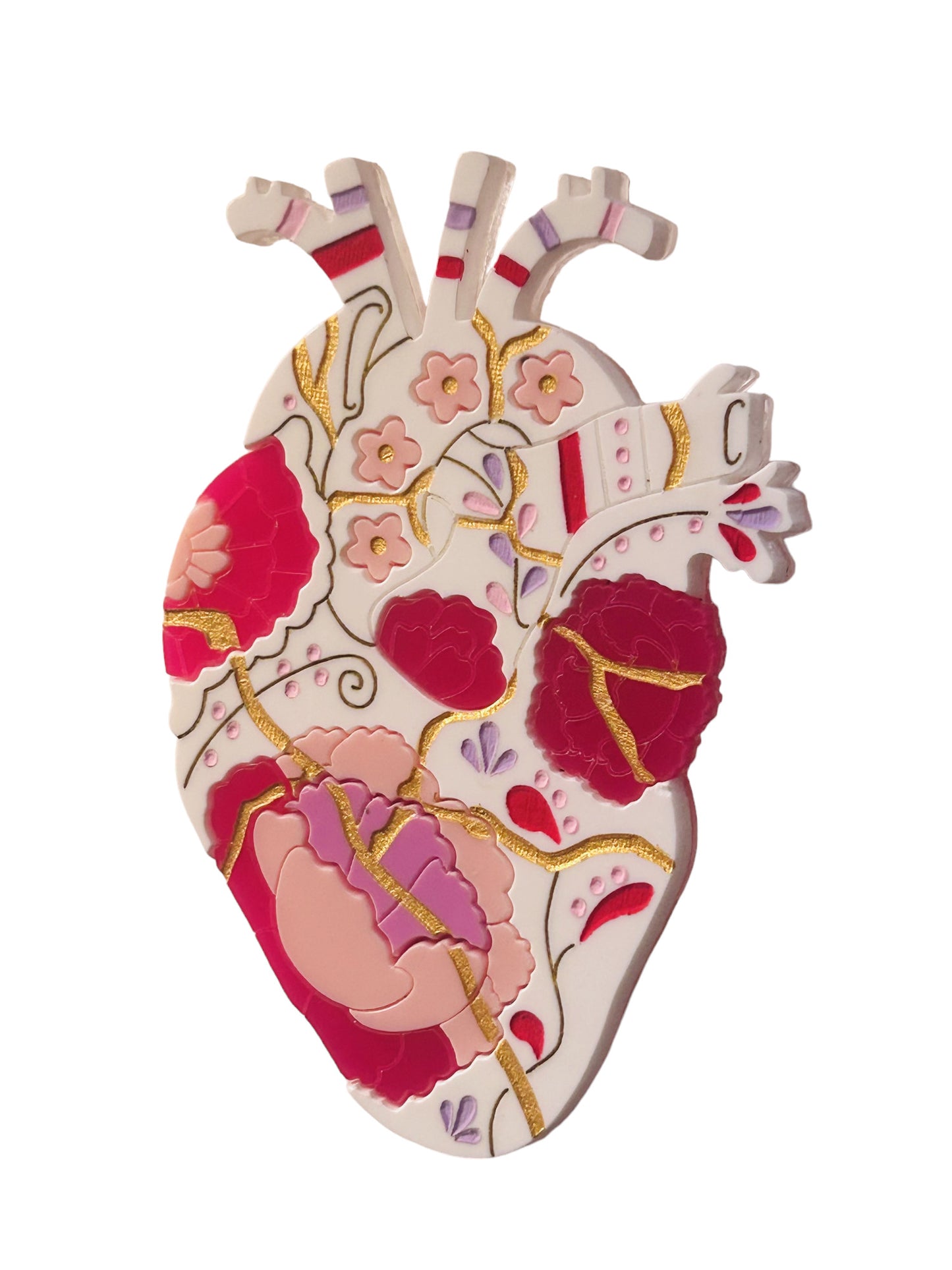 Cuori Anatomici - Kintsugi Bianco e Rosa