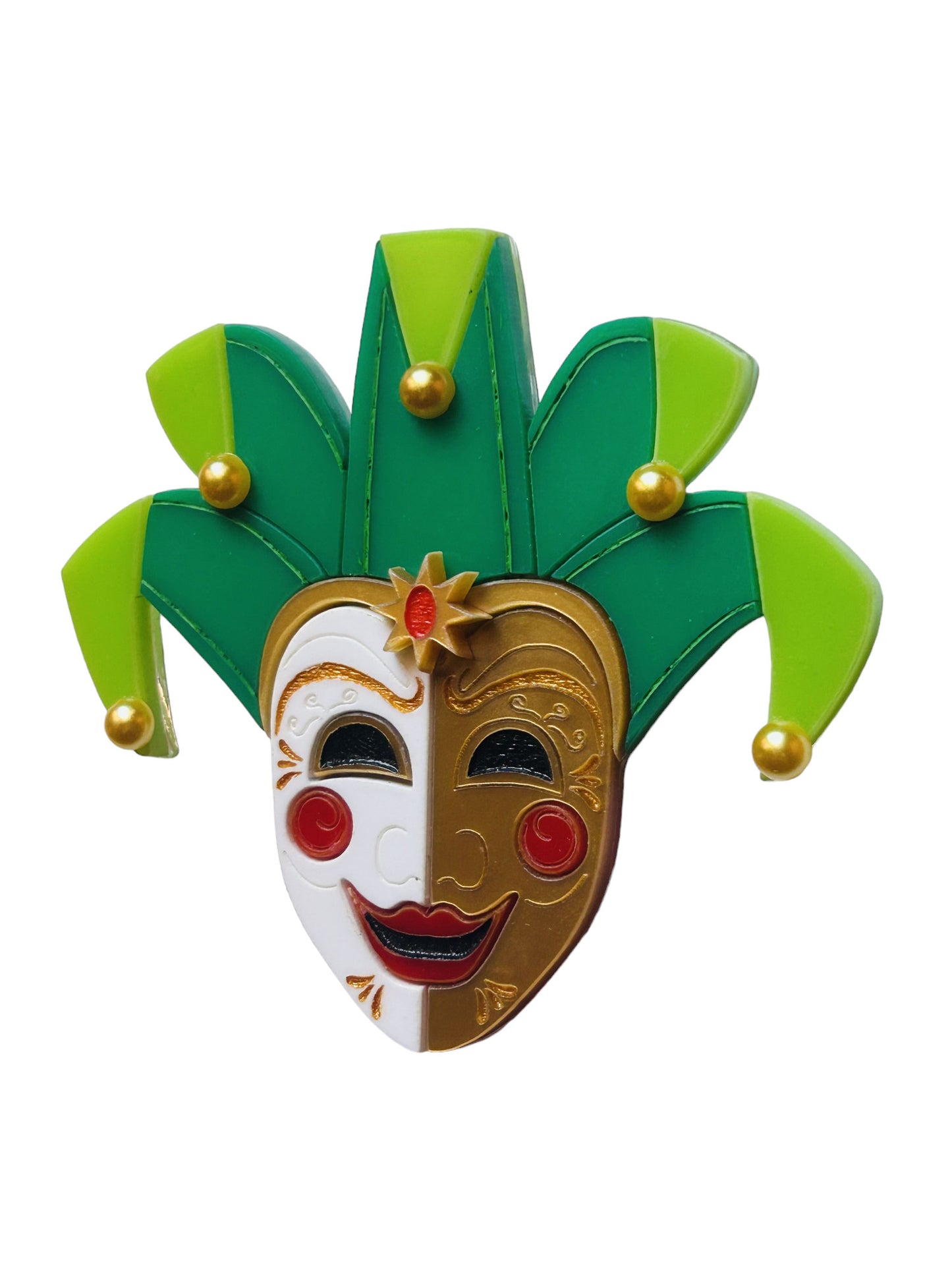 Maschere Veneziane: Maschera Joker Uomo Verde