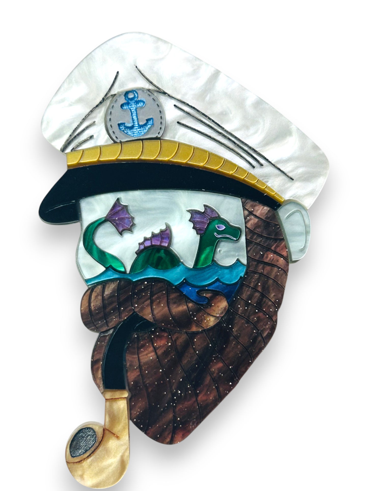 Deep Blue Sea - Testa Marinaio con Mostro Marino