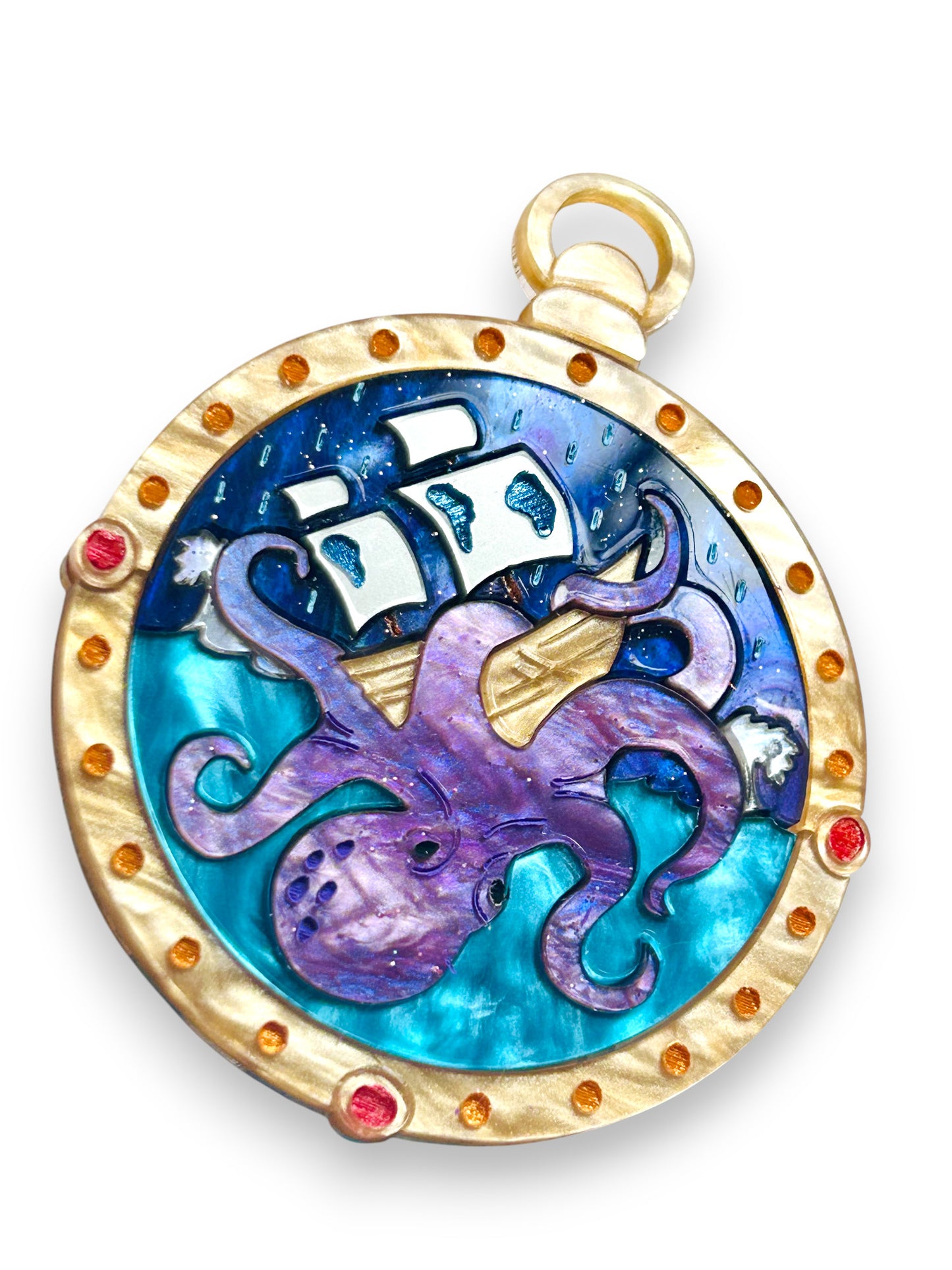 Deep Blue Sea - Bussola con Kraken e Barca