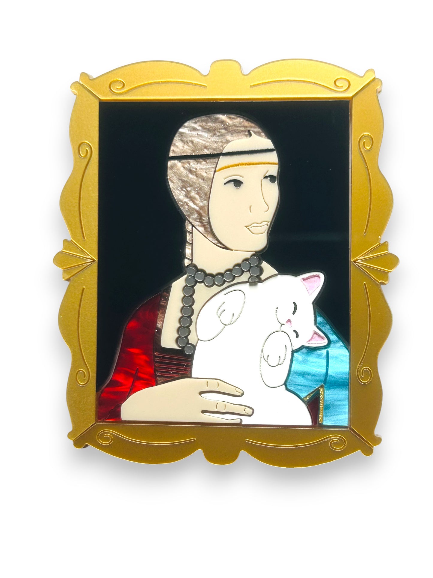 Gatti nell'Arte - Quadro Dama con Gatto