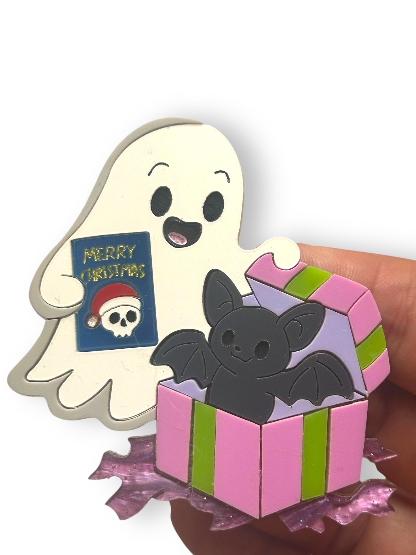 Spooky Christmas - Spilla Fantasma che Apre i Regali