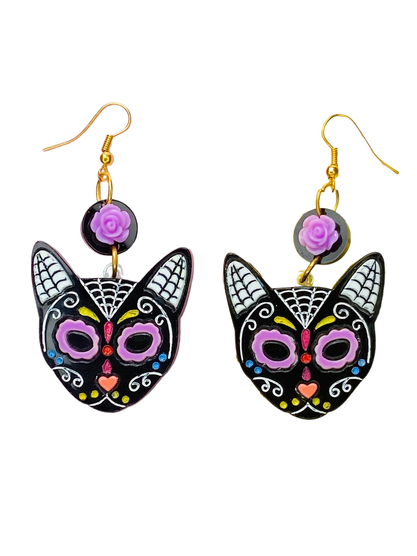 Dia de Los Muertos - Orecchini Gatto Calavera
