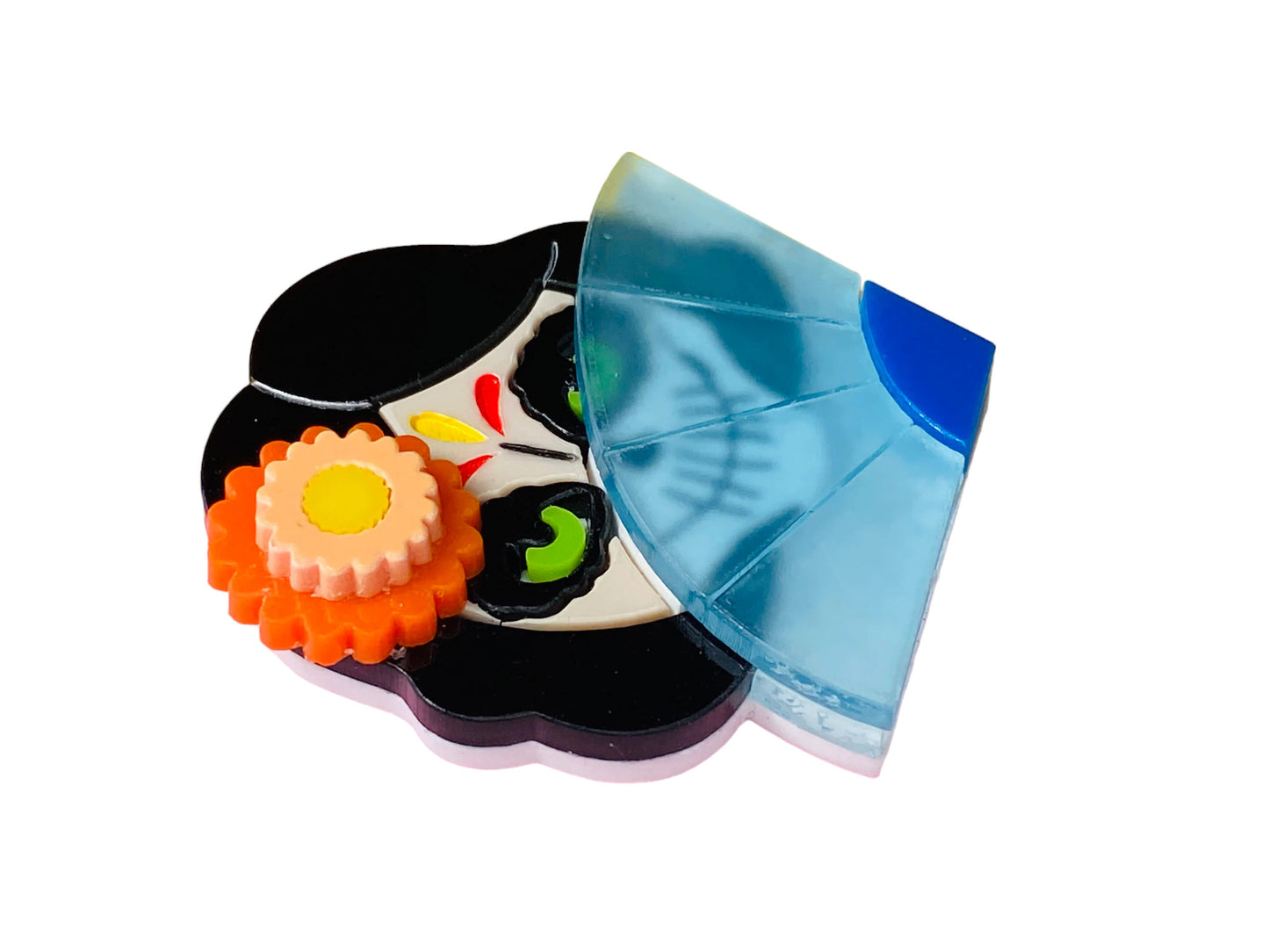 Dia De Los Muertos - Cocottes Testa Calavera con Ventaglio