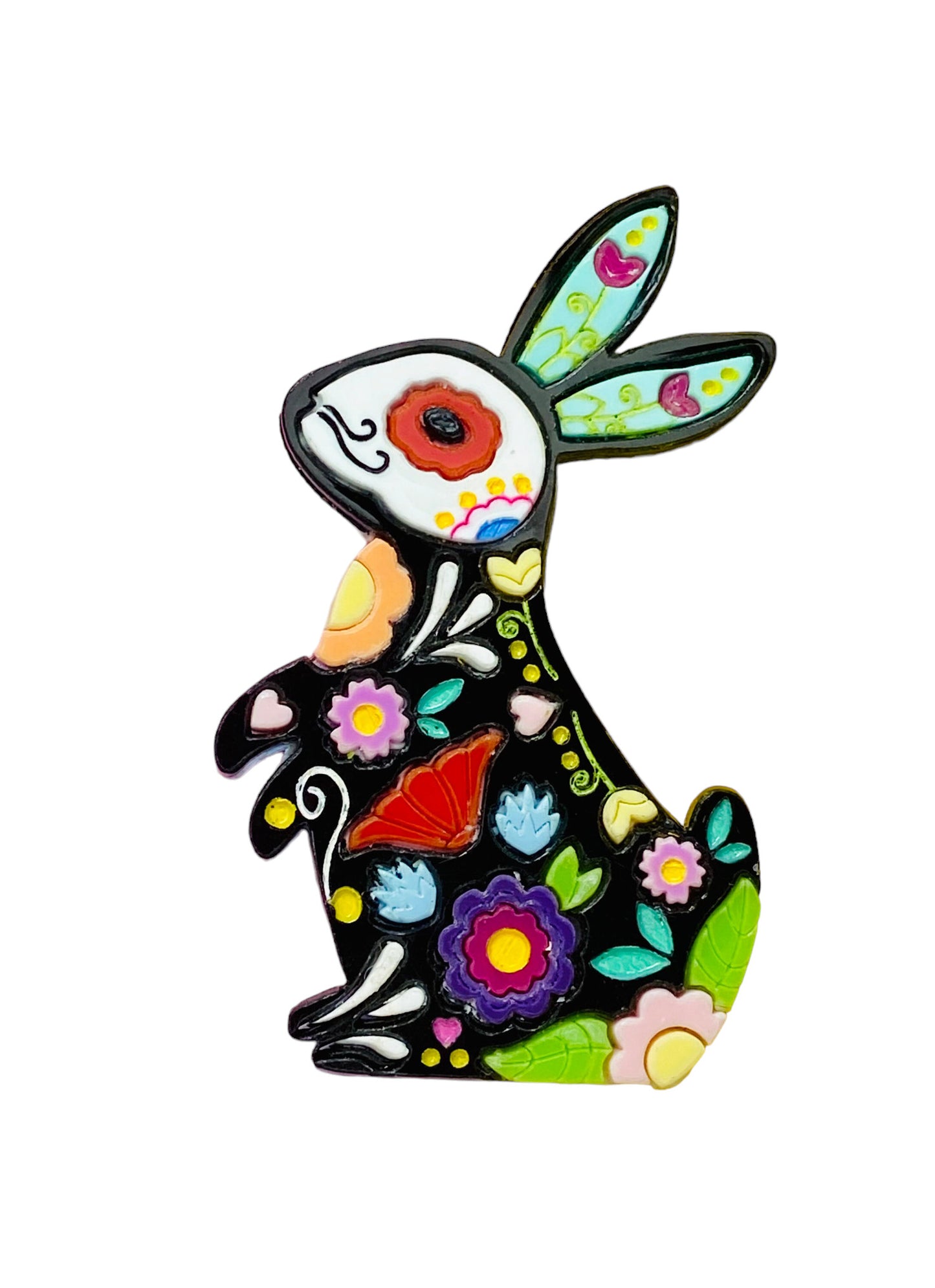 Dia De Los Muertos - Calavera Conigli Scheletro + Fiori