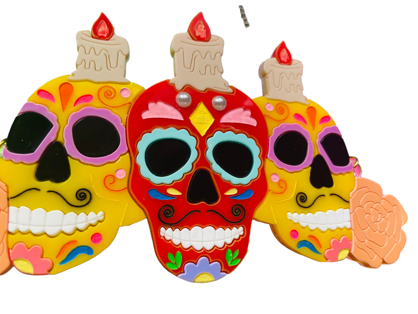 Dia de Los Muertos - Collana Sugar Skulls con Candele
