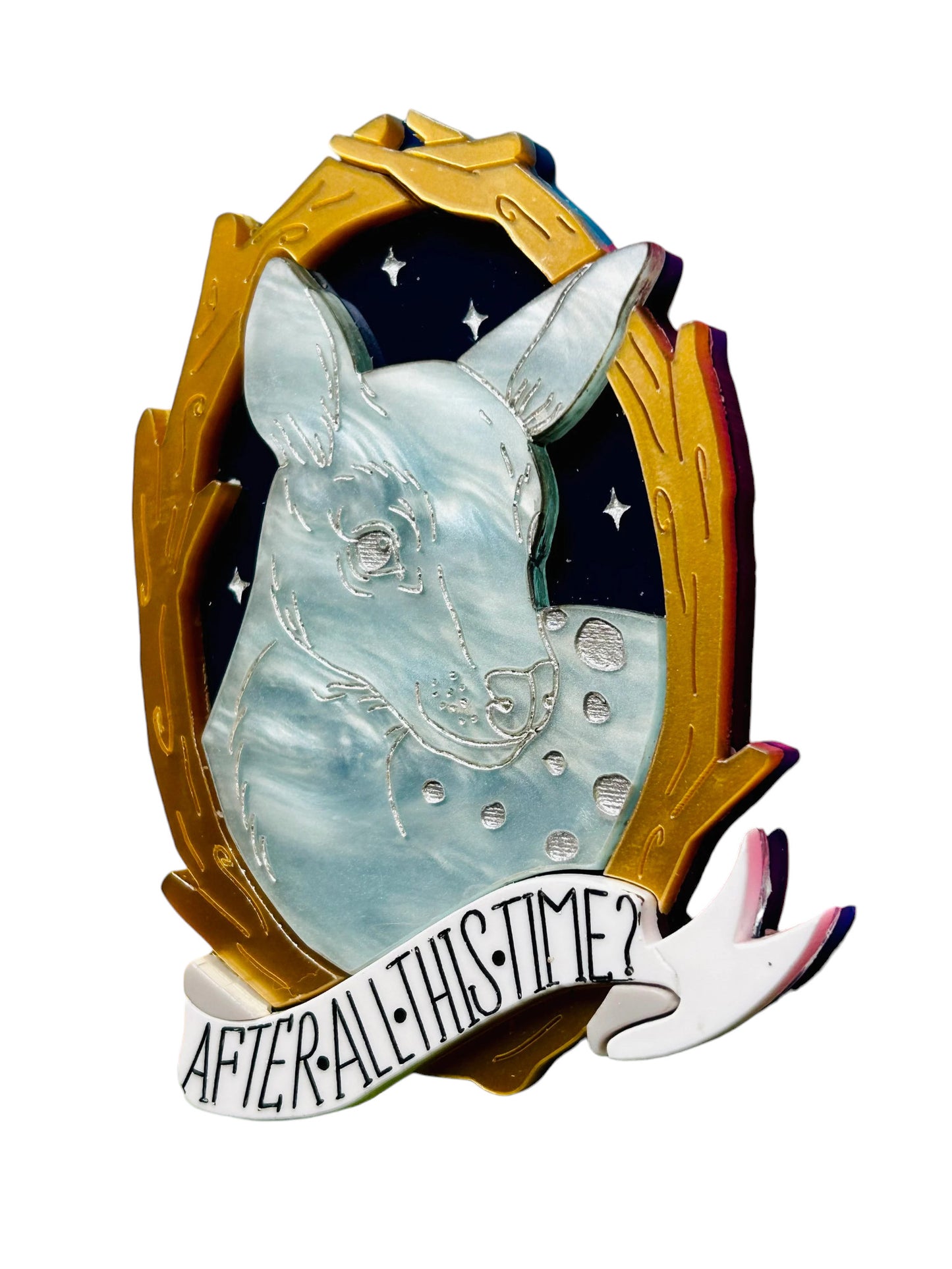 Magia & Stregoneria - Cornice dorata con Cerva