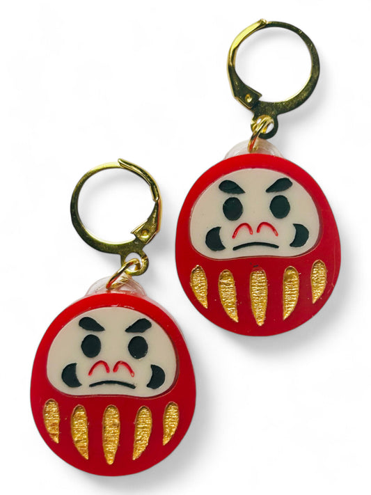 NEW! Orecchini "I PICCOLINI" - Mini Daruma Doll Porta Fortuna ( Più Colori Disponibili)