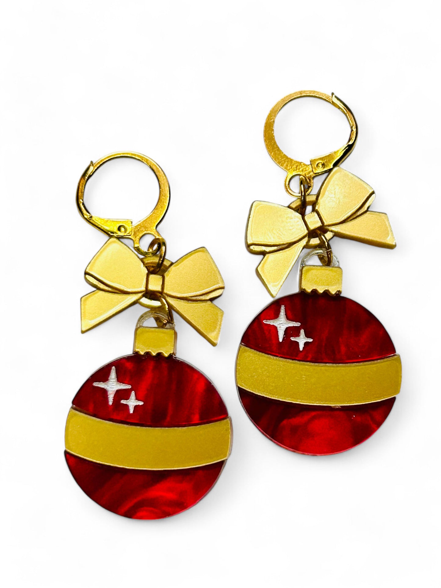 NEW! Orecchini "I PICCOLINI" - Palline Natalizie - Pallina Rossa e Oro