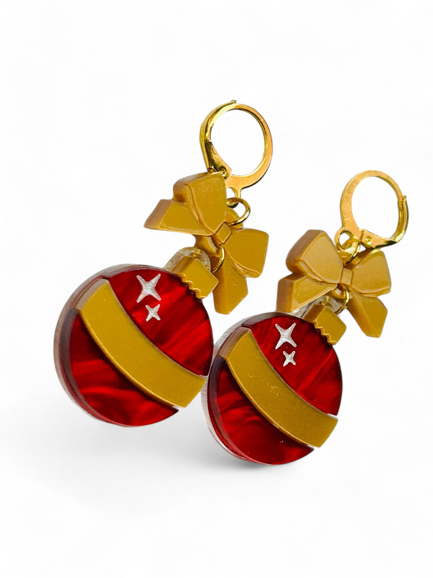 NEW! Orecchini "I PICCOLINI" - Palline Natalizie - Pallina Rossa e Oro