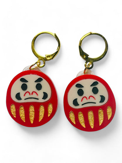 NEW! Orecchini "I PICCOLINI" - Mini Daruma Doll Porta Fortuna ( Più Colori Disponibili)
