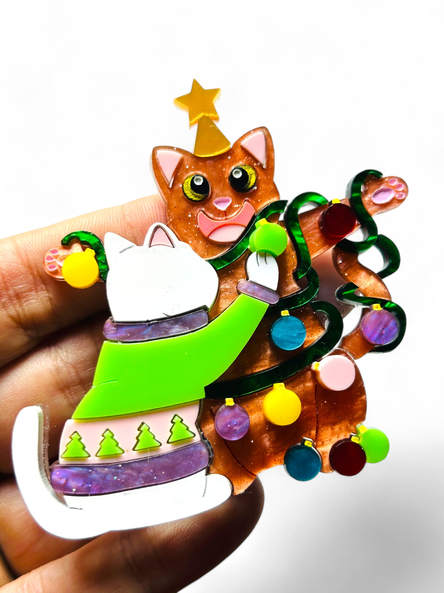 Meowy Christmas - Gatto Decorato da Albero di Natale