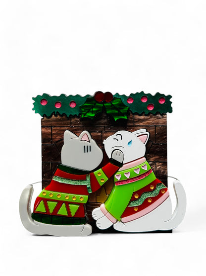 Meowy Christmas - Gatti Coccoloni Davanti al Camino