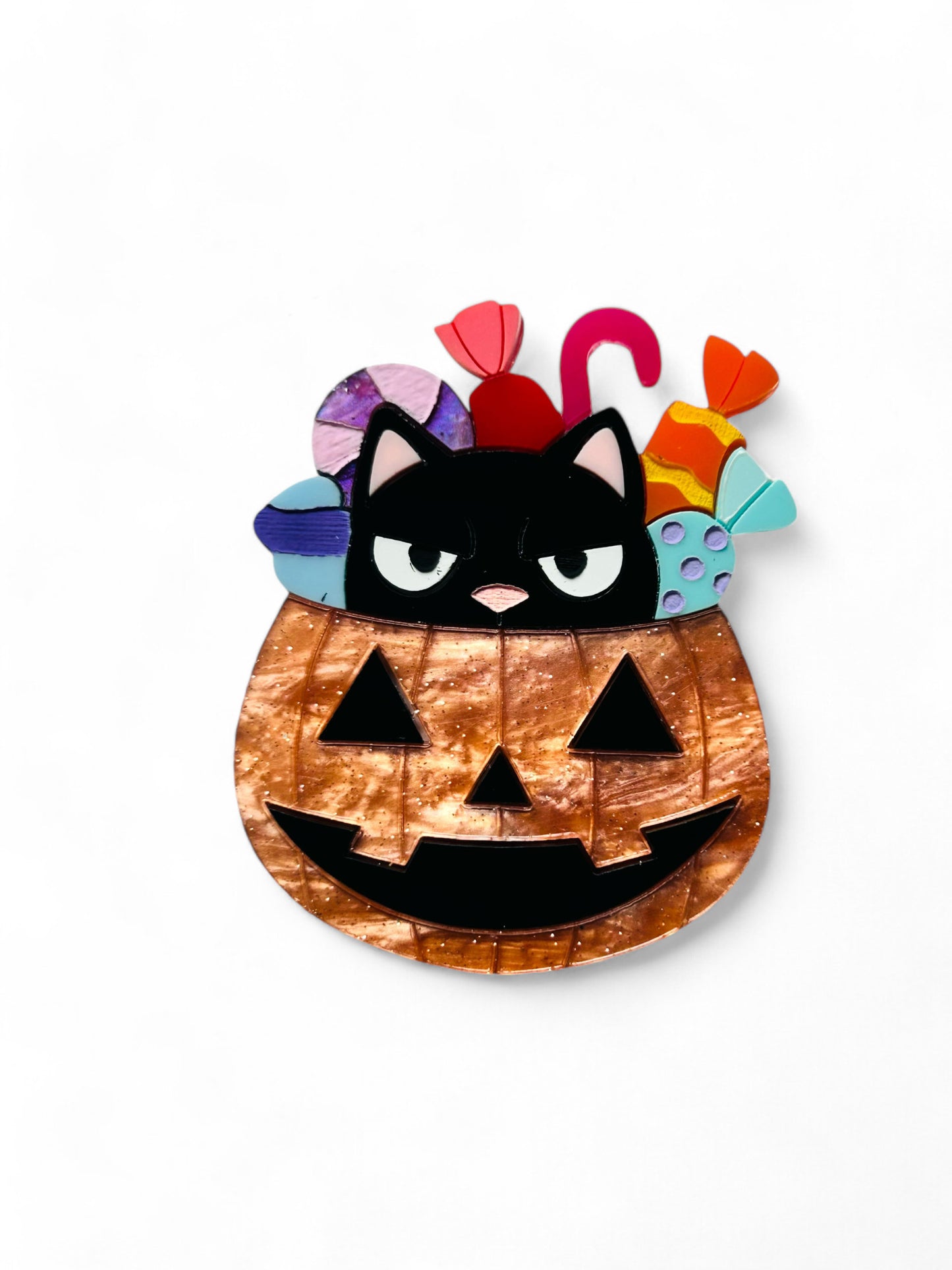 Halloween - Gatto Arrabbiato Nascosto nella Zucca