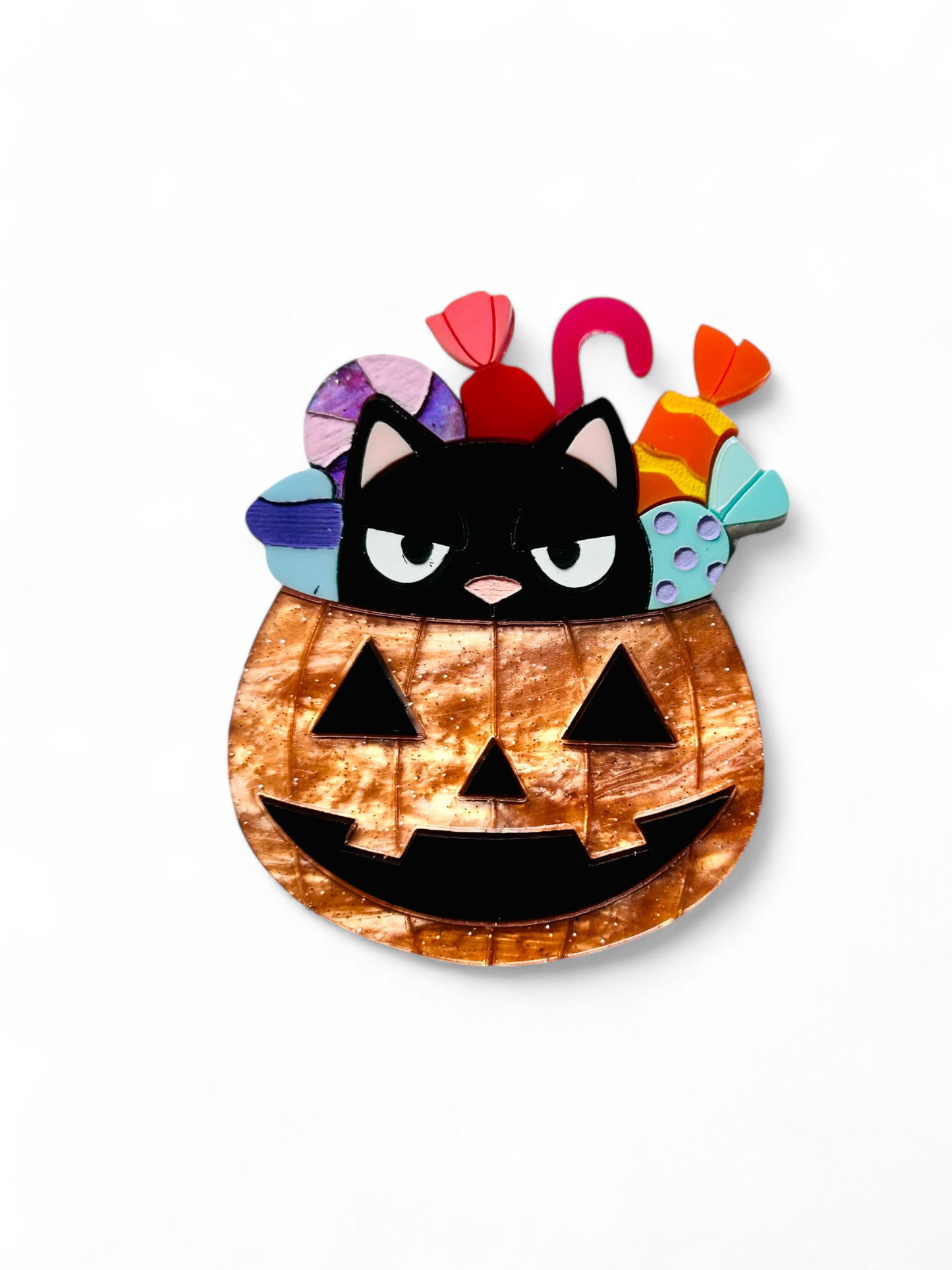 Halloween - Gatto Arrabbiato Nascosto nella Zucca