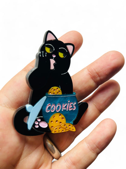 Meowy Christmas - Gatto Nero con Cookies