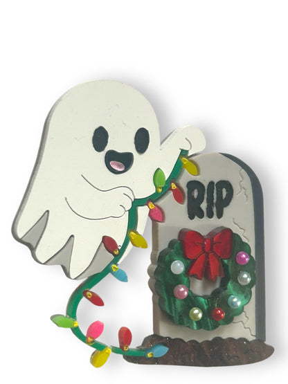 Spooky Christmas  - Spilla Fantasma che Addobba Lapide