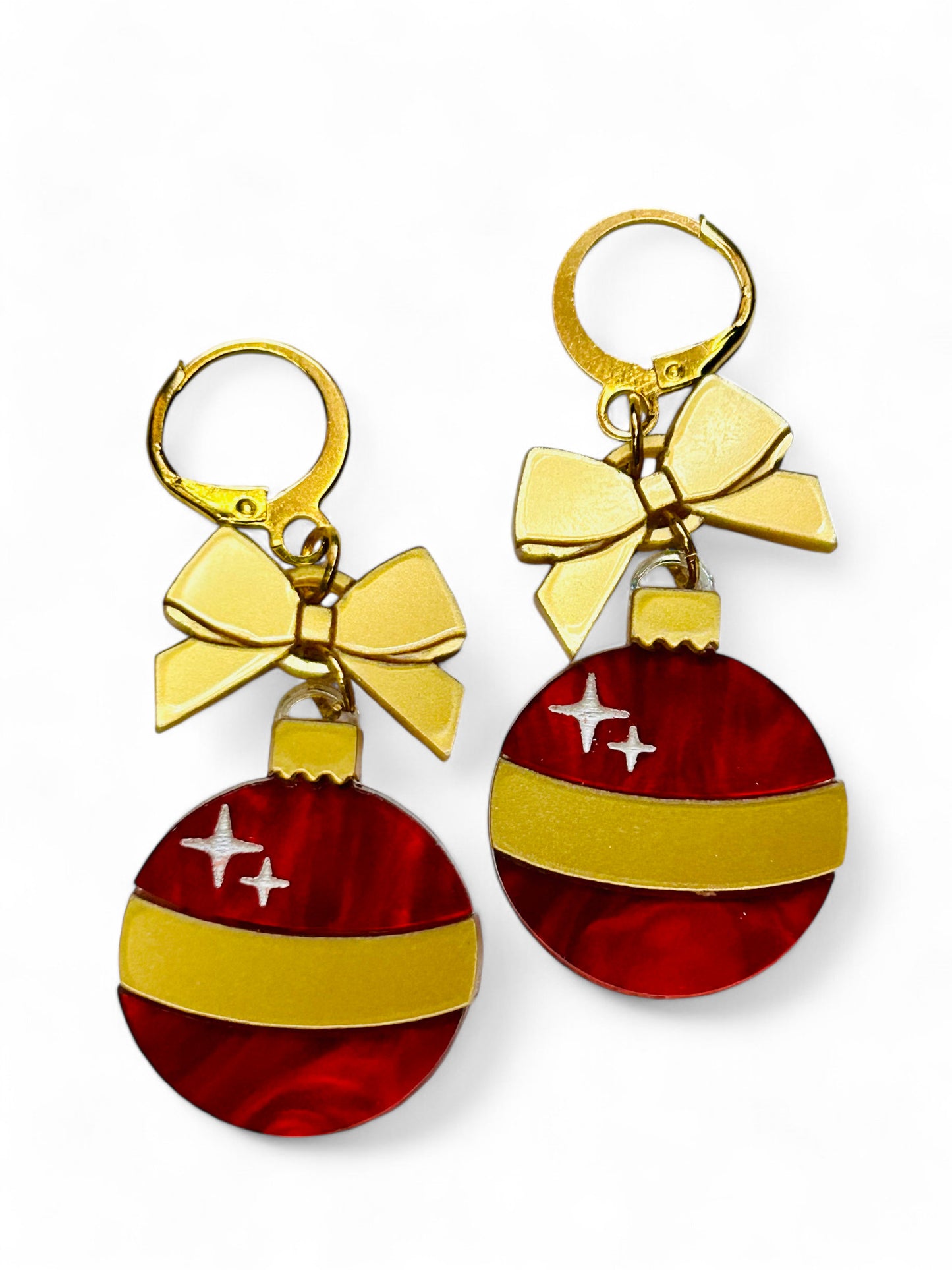 NEW! Orecchini "I PICCOLINI" - Palline Natalizie - Pallina Rossa e Oro