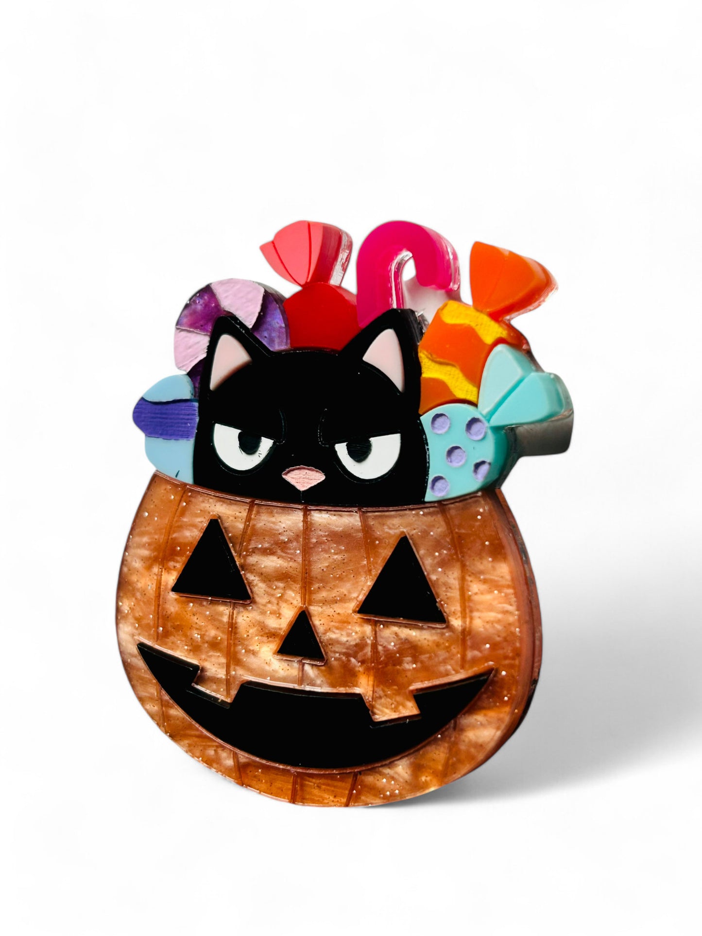 Halloween - Gatto Arrabbiato Nascosto nella Zucca