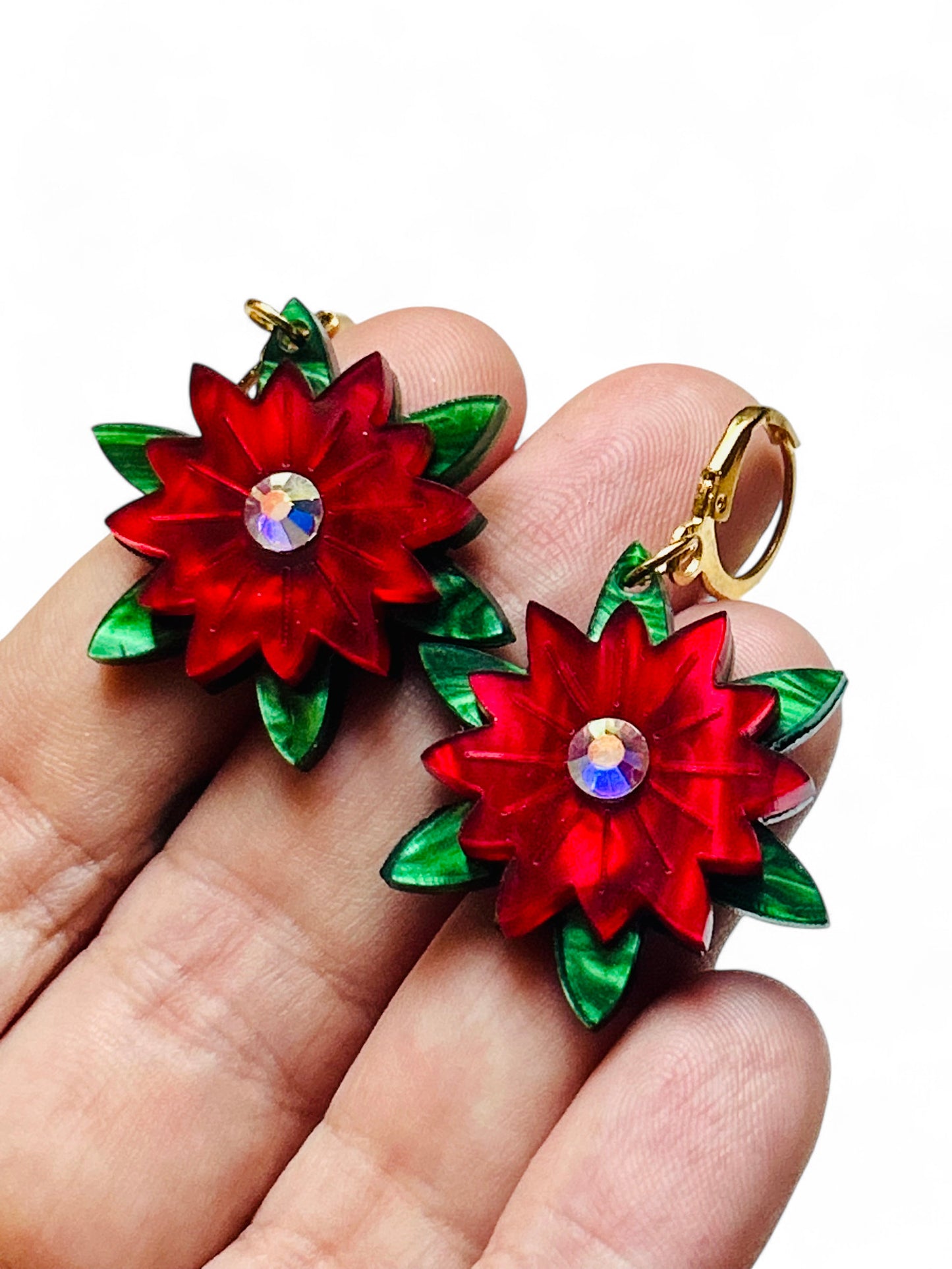 NEW! Orecchini "I PICCOLINI" - Mini Stella di Natale con Strass