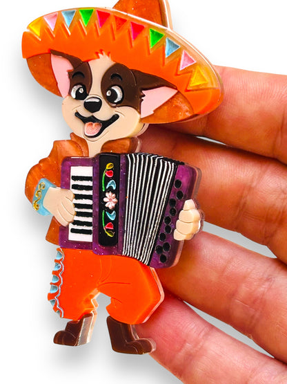 Mexico Lindo Y Querido - Spilla Mariachi Chihuahua con Fisarmonica