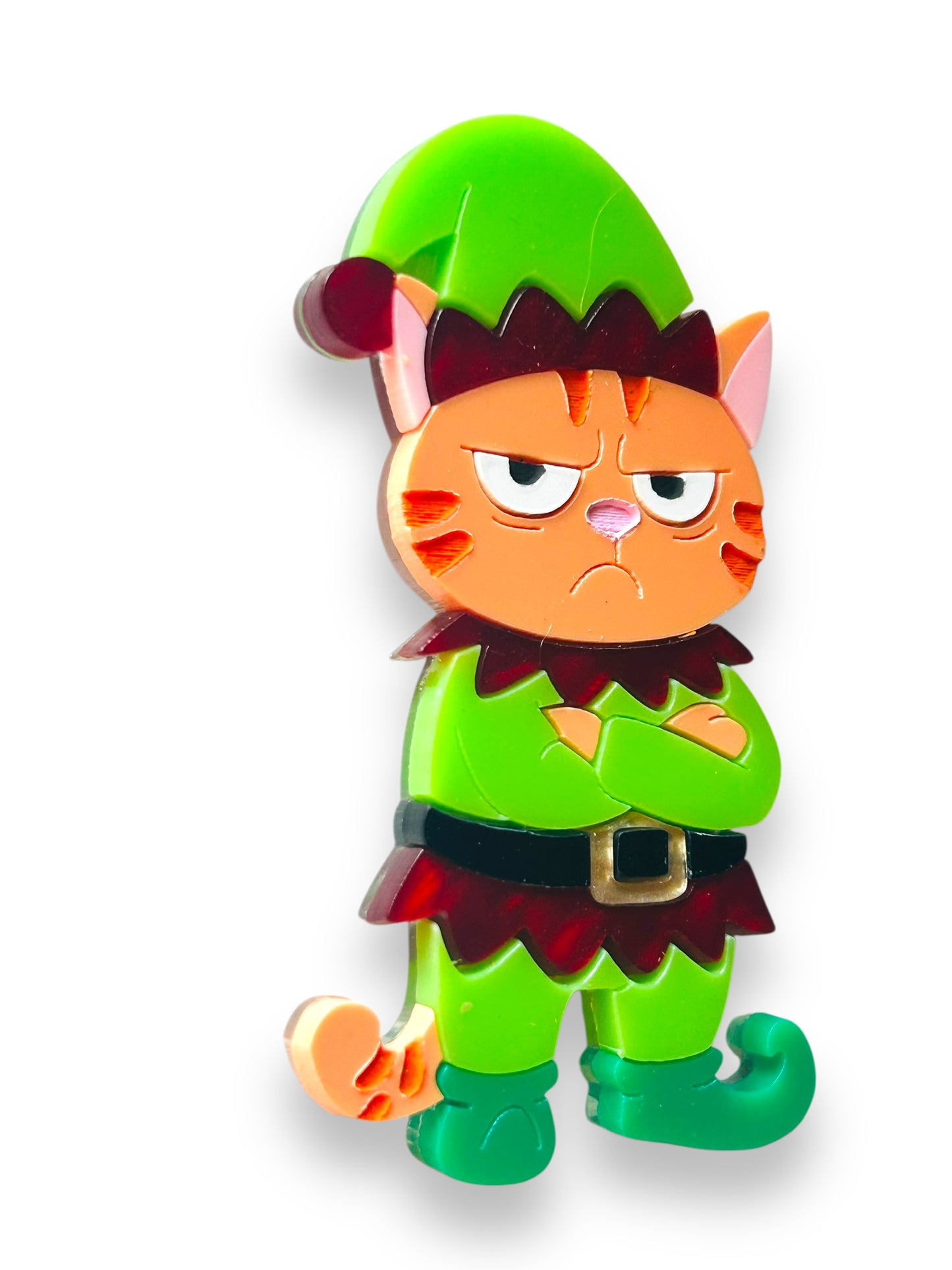 Meowy Christmas - Spilla Gatto Elfo Natalizio