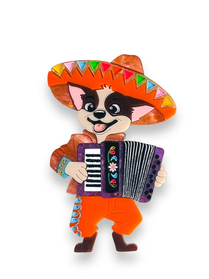 Mexico Lindo Y Querido - Spilla Mariachi Chihuahua con Fisarmonica