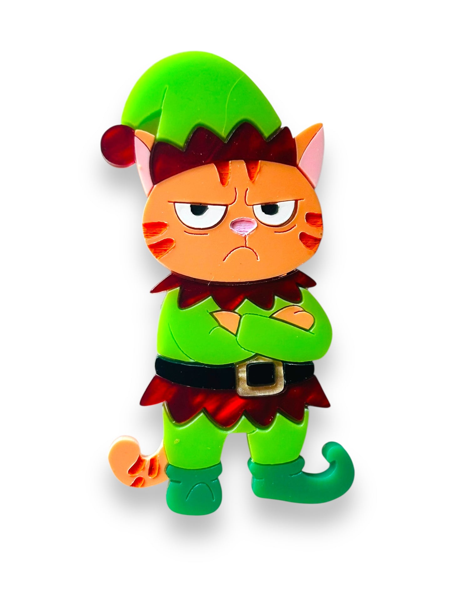 Meowy Christmas - Spilla Gatto Elfo Natalizio