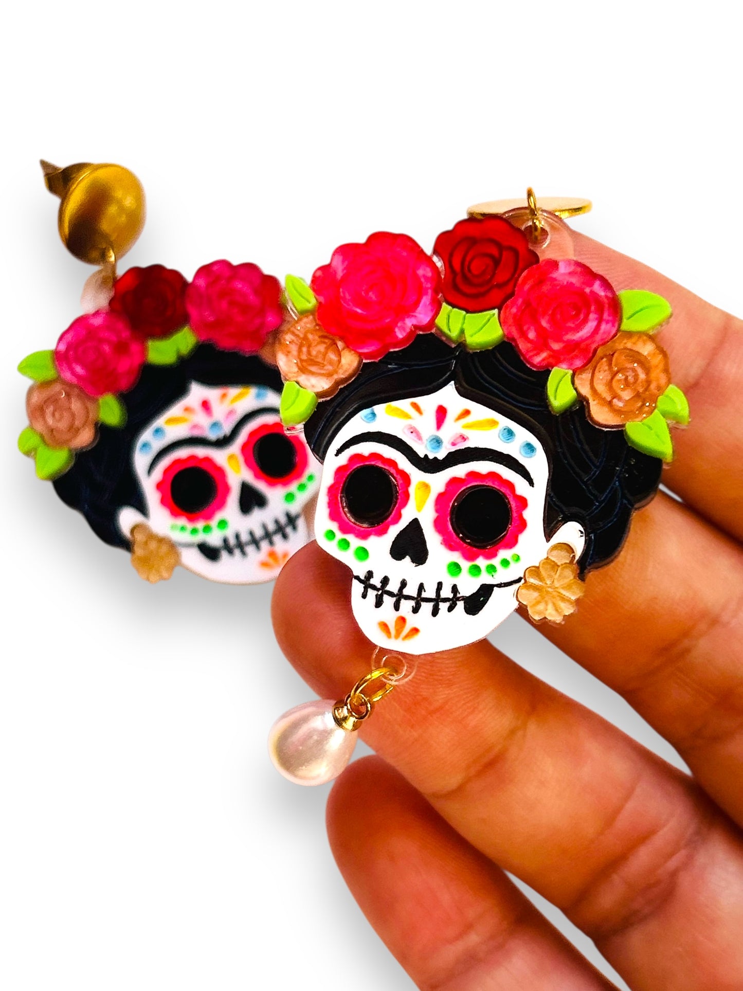Mexico Lindo Y Querido - Orecchini Frida Kahlo Calavera