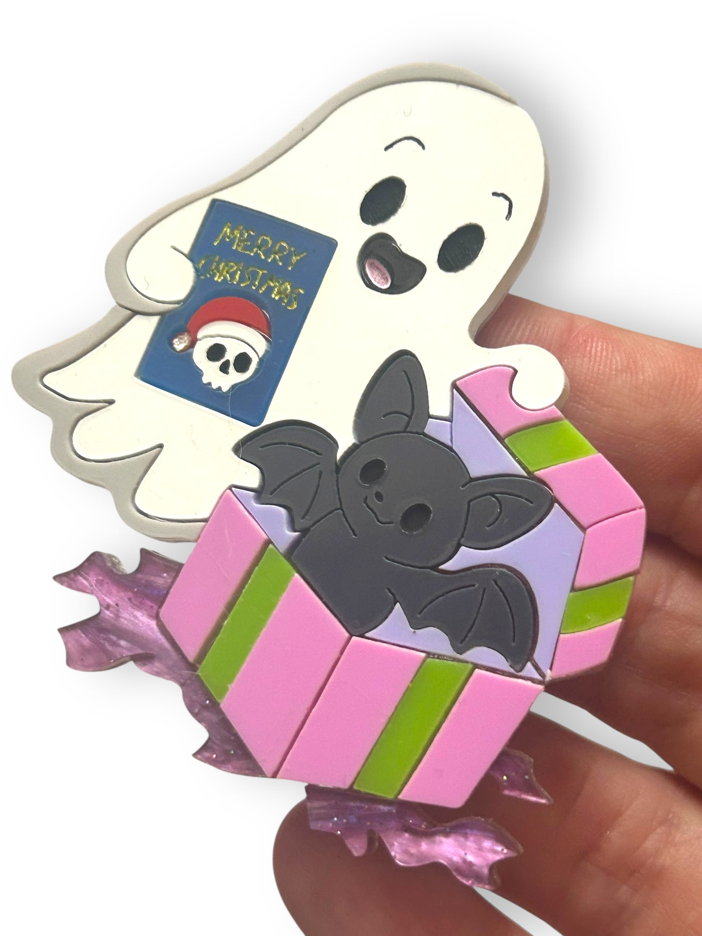 Spooky Christmas  - Spilla Fantasma che Apre i Regali