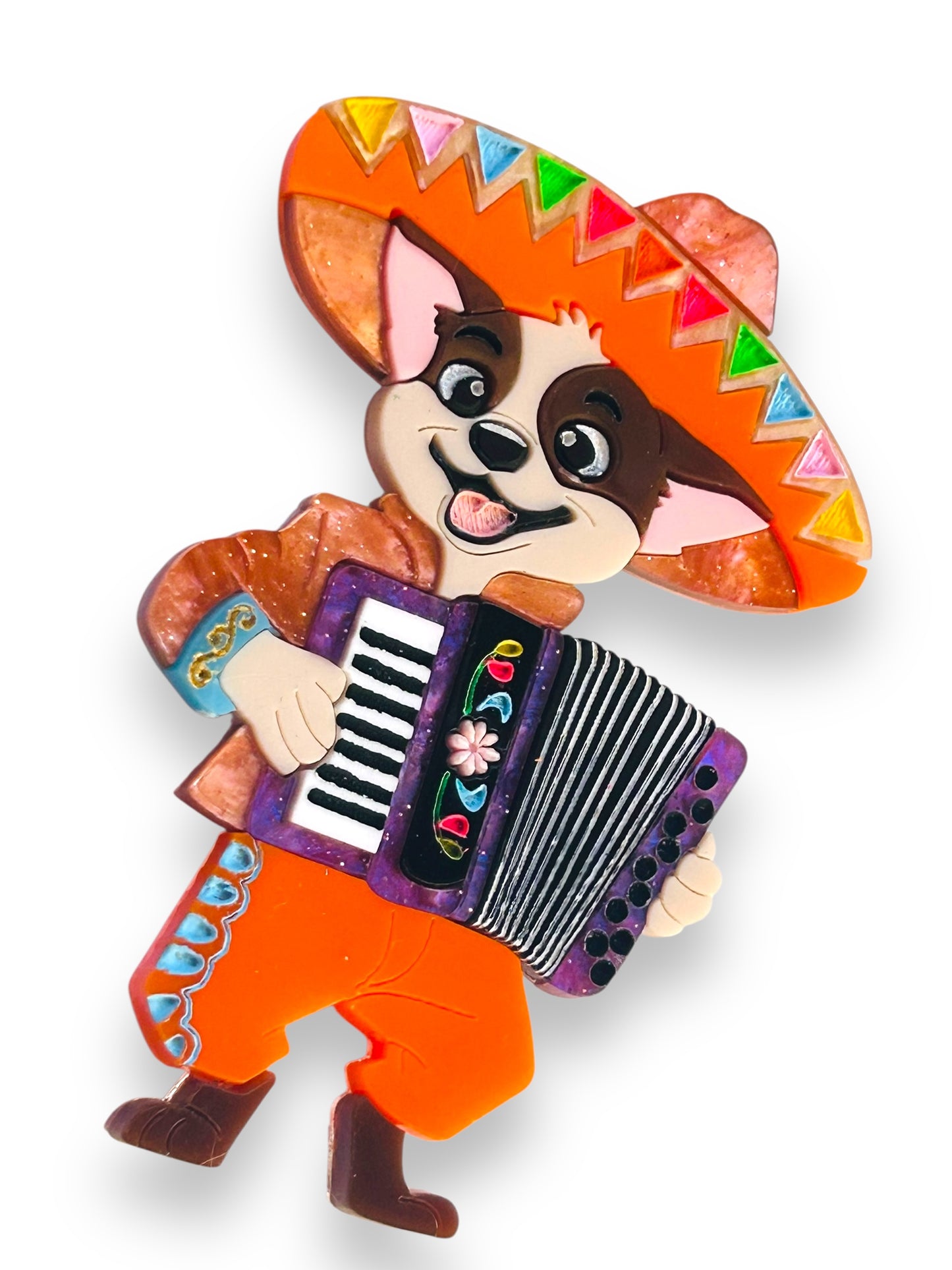 Mexico Lindo Y Querido - Spilla Mariachi Chihuahua con Fisarmonica