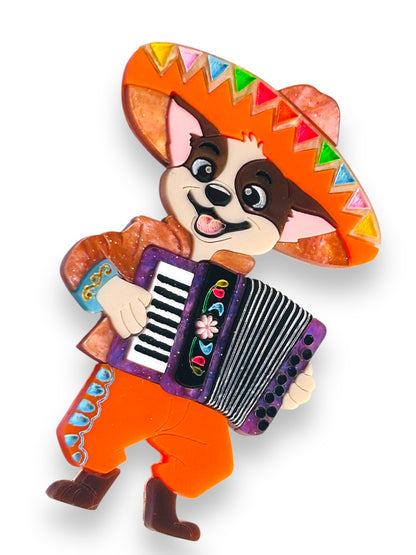 Mexico Lindo Y Querido - Spilla Mariachi Chihuahua con Fisarmonica