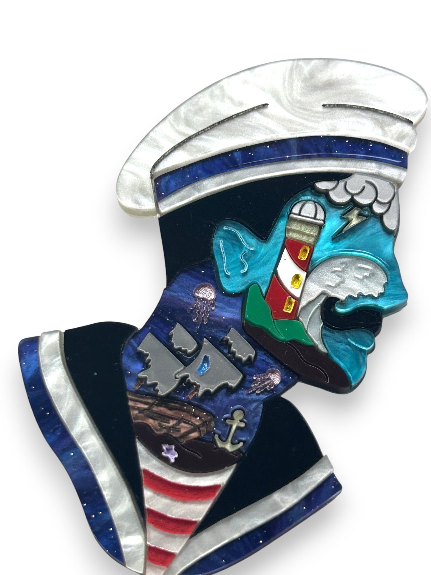 Deep Blue Sea - Mezzobusto di Marinaio con Fondale Marino