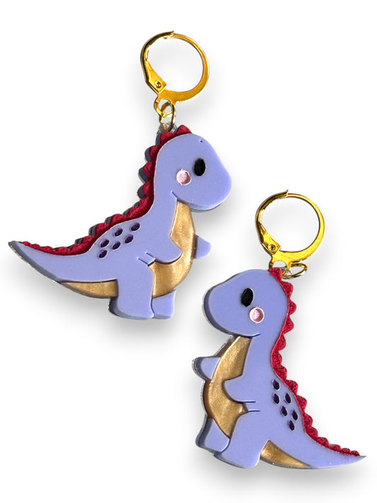NEW! Orecchini "I PICCOLINI" - Mini Dinosauri Viola