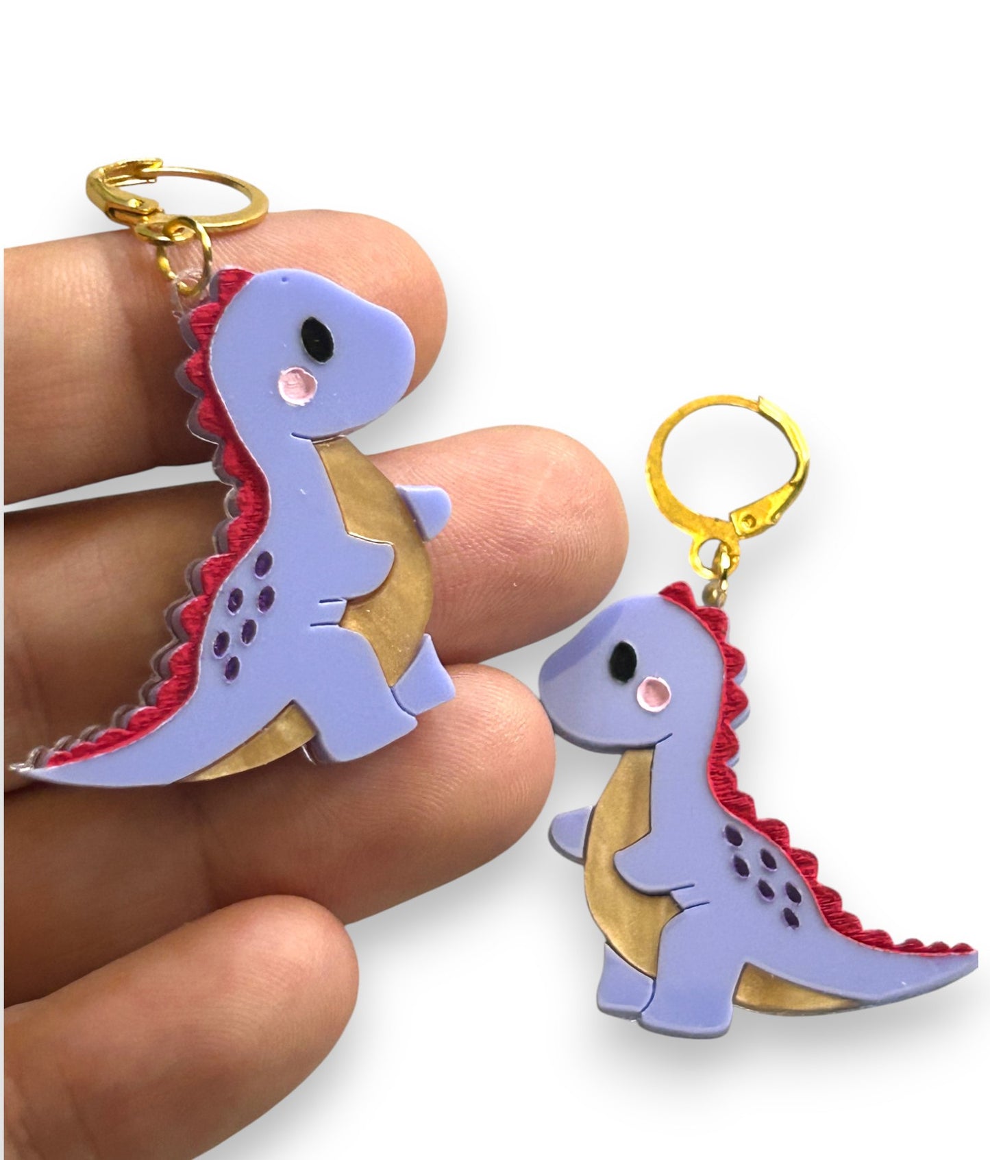 NEW! Orecchini "I PICCOLINI" - Mini Dinosauri Viola