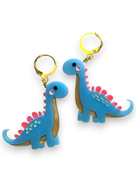 NEW! Orecchini "I PICCOLINI" - Mini Dinosauri Azzurro Baby