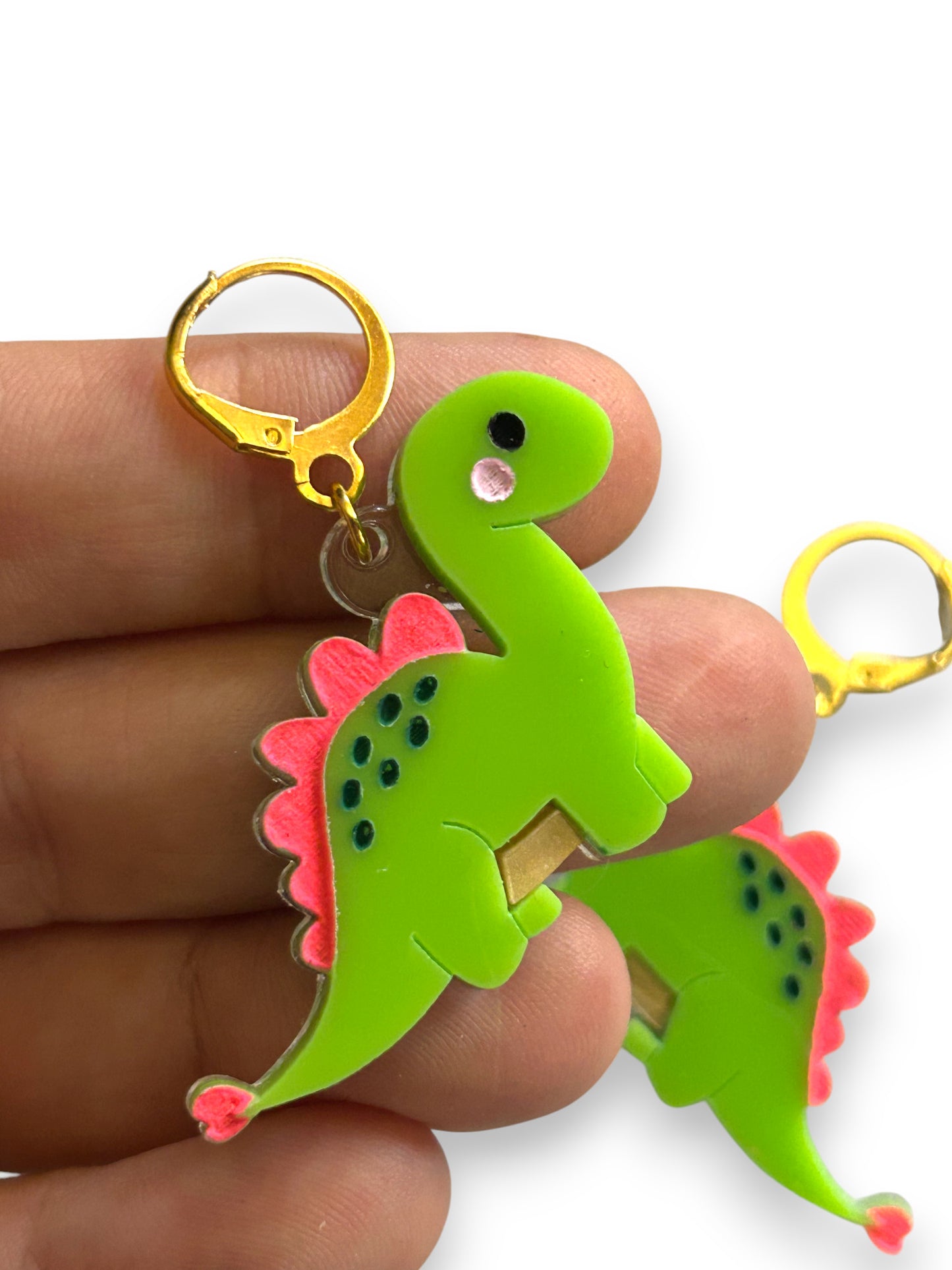 NEW! Orecchini "I PICCOLINI" - Mini Dinosauri Verde Chiaro