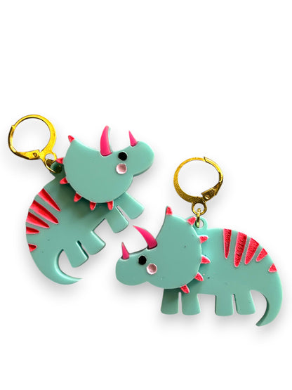 NEW! Orecchini "I PICCOLINI" - Mini Dinosauri Azzurro Candy