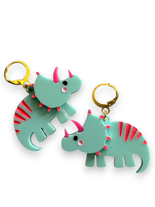 NEW! Orecchini "I PICCOLINI" - Mini Dinosauri Azzurro Candy
