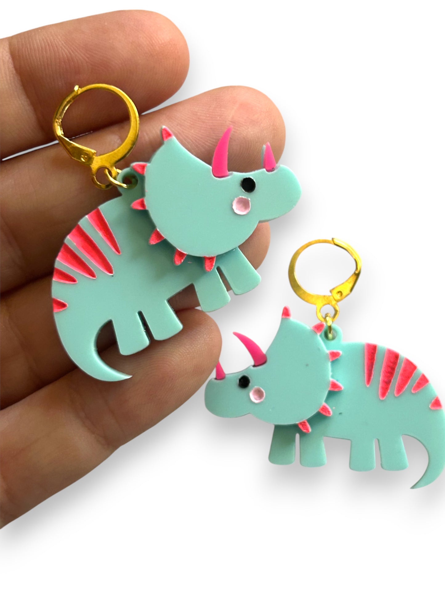 NEW! Orecchini "I PICCOLINI" - Mini Dinosauri Azzurro Candy